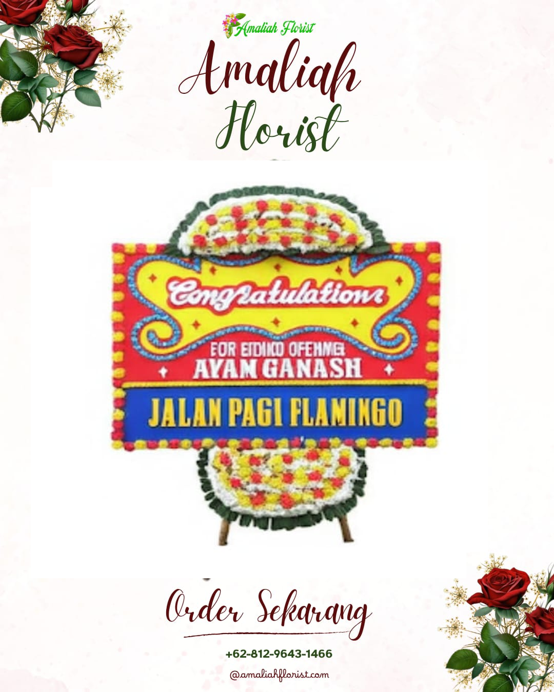 Sewa Papan Bunga Batang Batang